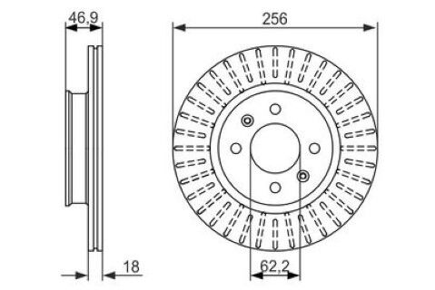 Hyundai i20 1.2 2009-2015 Bosch Ön Disk 256mm 2 Adet (G4LA)