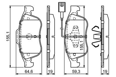 Alfa Romeo Giulietta 1.6JTDM 2010-2021 Bosch Ön Balata NETPAR24538