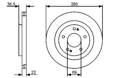 Mitsubishi Pajero 1.8 Pinin 2001-2006 Bosch Ön Disk 2 Adet