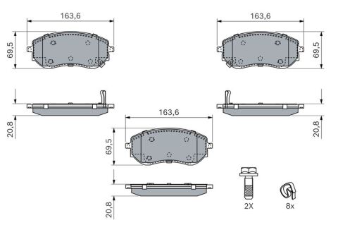 Mercedes X Serisi (470) 220d 2.3 2017-2020 Bosch Ön Balata NETPAR22660