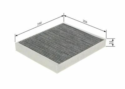 Opel Astra K 1.6CDTI 2015-2022 Bosch Karbonlu Polen Filtresi