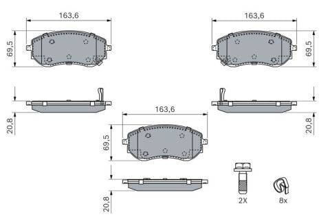 Nissan Navara 2.3dCi 2019-2022 Bosch Ön Balata NETPAR22660