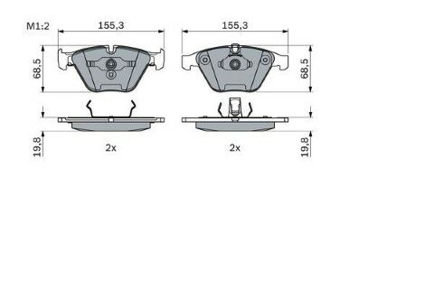 BMW 5 E60 525d 3.0 2007-2010 Bosch Ön Balata 23312