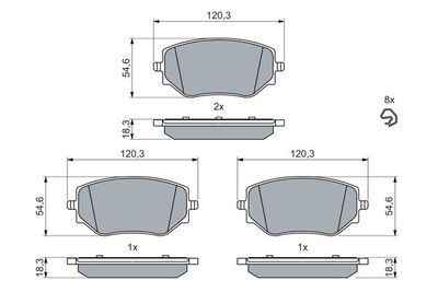 Dacia Sandero 1.0TCe 90 2021-2026 Bosch Ön Balata NETPAR26188 (H4D)