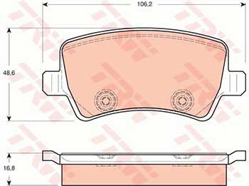 Volvo S80 2.0D 2007-2010 TRW Arka Balata NETPAR1685