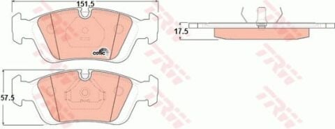 BMW 3 E36 316i 1.6 1990-1998 TRW On Balata