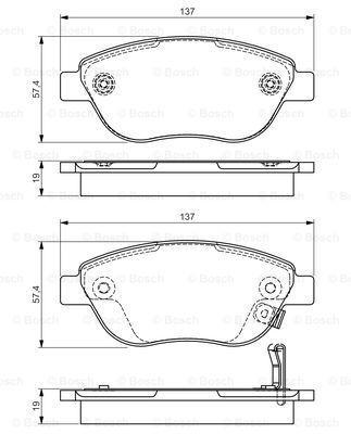 Opel Corsa D 1.3CDTI 2006-2014 Bosch Ön Balata NETPAR23708 (A13DTE-A13DTH-A13DTR-Z13DTE-Z13DTH)