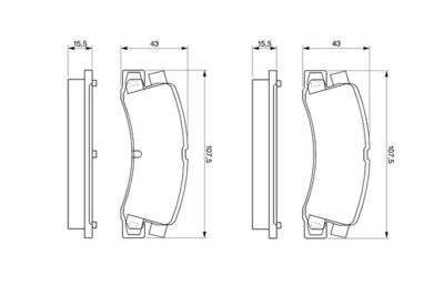 Toyota Corolla 1.3 Terra 1997-1999 Bosch Arka Balata NETPAR20076 (4E)
