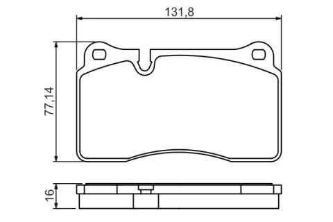 Volkswagen Touareg 2.5TDI 2003-2010 Bosch Ön Balata NETPAR24098 (BAC-BLK-BPD-BPE)