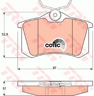 Skoda Kamiq 1.6TDI 2019-2026 TRW Arka Balata NETPAR1330 (DGT)