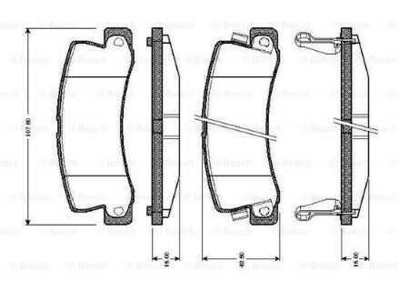 Toyota Corolla 1.6 1995-2001 Bosch Arka Balata NETPAR20076