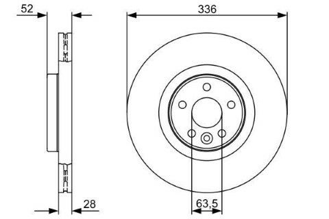 Volvo S60 2.0 D4 2013-2018 Bosch Ön Disk 336mm 2 Adet
