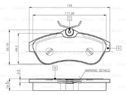 Citroen C3 1.6HDi 2005-2009 Bosch Ön Balata NETPAR23409