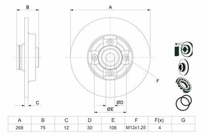 Peugeot 3008 1.6HDi 2009-2016 Bosch Arka Disk Rulmanlı 2 Adet