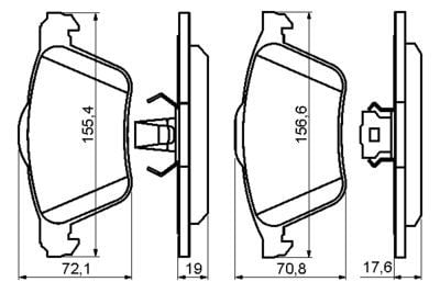 Volvo XC90 2.4 D5 2003-2015 Bosch Ön Balata NETPAR23590