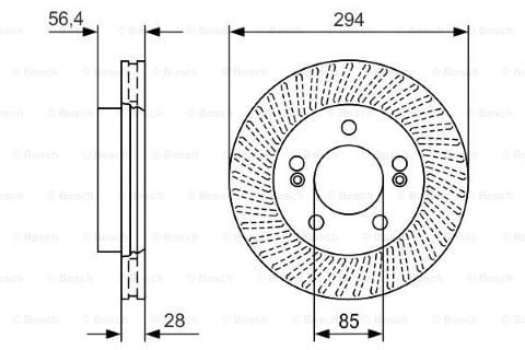 SsangYong Actyon 2.0Xdi 2006-2010 Bosch Ön Disk 294mm 2 Adet