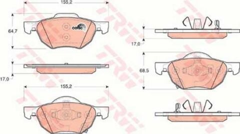 Honda Accord 2.4 2003-2008 TRW Ön Balata