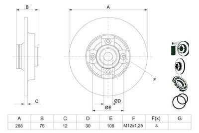 Citroen C4 Grand Picasso 1.6HDi 2006-2013 Bosch Arka Disk Rulmanlı 2 Adet