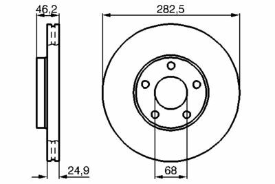 Volkswagen Passat 1.9TDI 1996-2000 Bosch Ön Disk 282.5 mm 2 Adet