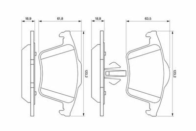 Volvo XC90 2.4 D5 2003-2015 Bosch Arka Balata