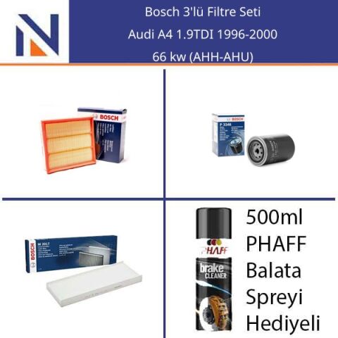 Audi A4 1.9TDI 1996-2000 Bosch 3'lü Filtre Seti