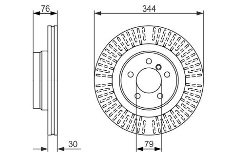 Land Rover Range Rover 3 4.4V8 2002-2009 Bosch Ön Disk 344mm 2 Adet