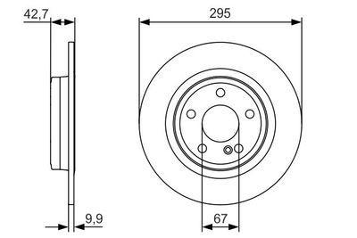 Mercedes CLA Serisi (117) CLA180 1.6	 2012-2015 Bosch Arka Disk 295mm 2 Adet