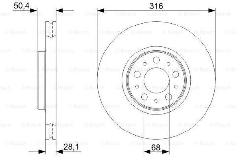 Volvo XC90 2.4 D5 2003-2015 Bosch Ön Disk 316mm 2 Adet (D5244T-D5244T18)