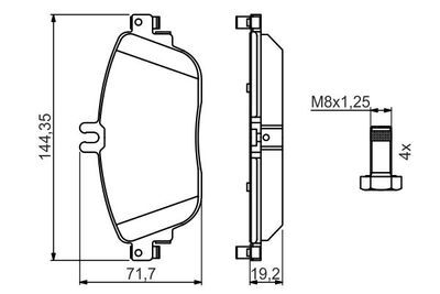 Mercedes A Serisi (176) A180CDI 1.5 2012-2015 Bosch Ön Balata NETPAR24869