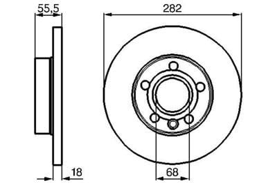 Volkswagen Transporter T4 2.4 Dizel 1997-2003 Bosch Ön Disk 282mm 2 Adet
