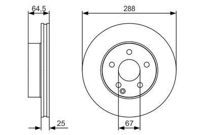 Mercedes C Serisi (204) C200CDI 2.2 2007-2010 Bosch Ön Disk 288mm 2 Adet