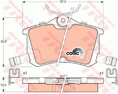 Honda Accord 2.2CTDI 2004-2008 TRW Arka Balata