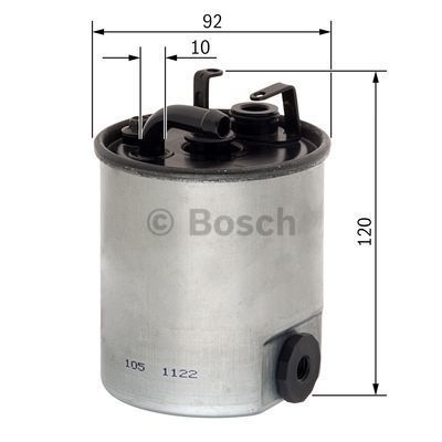 Mercedes Vito 112 CDI 2.2 1999-2003 Bosch Mazot Filtresi N2044