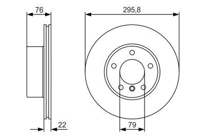 BMW 5 E39 525td 2.5 1997-2001 Bosch Ön Disk 296mm 2 Adet