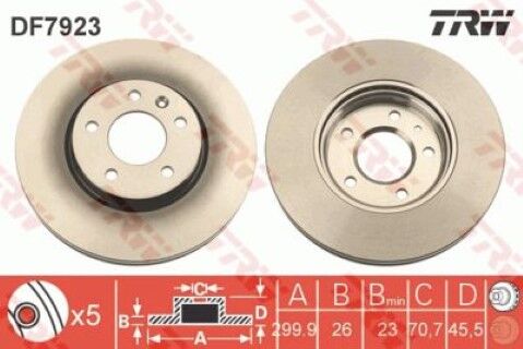 Chevrolet Cruze 1.6 2009-2014 TRW Ön Disk 2 Adet (F16D3-F16D4)
