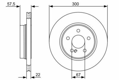 Mercedes C Serisi (204) C320CDI 3.0 2007-2009 Bosch Arka Disk 300mm 2 Adet