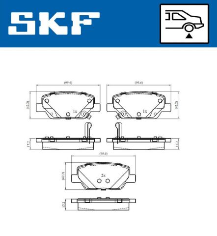 Fiat Egea 1.6E-TORQ 2016-2019 SKF Arka Balata