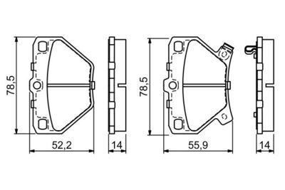 Toyota Corolla 1.6 Verso 2001-2004 Bosch Arka Balata NETPAR23521 (3ZZ)