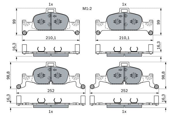Audi A4 2.0TDI 2015-2018 Bosch Ön Balata