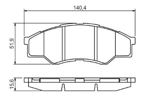 Toyota Hilux 2.5D4D 2005-2009 Bosch Ön Balata NETPAR3173 (2KD)