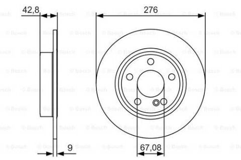 Mercedes A Serisi (176) A160CDI 1.5	 2013-2015 Bosch Arka Disk 276mm 2 Adet