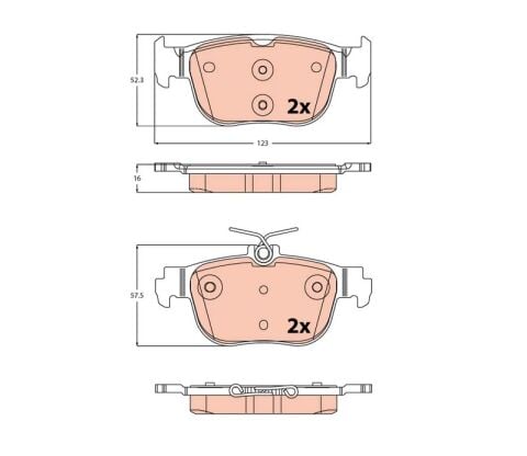 Audi A3 30TFSI 1.0 2020-2021 TRW Arka Balata NETPAR26303 (DLA)