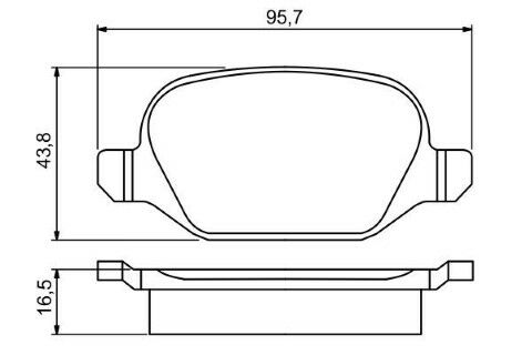 Alfa Romeo 147 1.6 2000-2010 Bosch Arka Balata NETPAR23517
