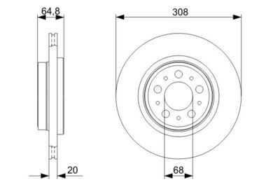 Volvo XC90 2.9 T6 2003-2007 Bosch Arka Disk 2 Adet (B6294T)