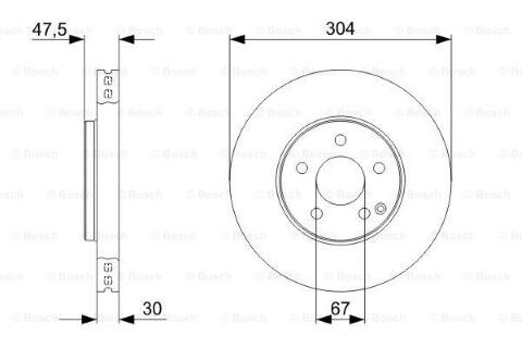 Mercedes E Serisi (211) E320 3.2 2003-2005 Bosch Ön Disk 2 Adet