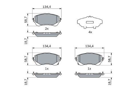 Toyota Corolla 1.5VVTi 2021-2026 Bosch Ön Balata NETPAR26149 (M15A)