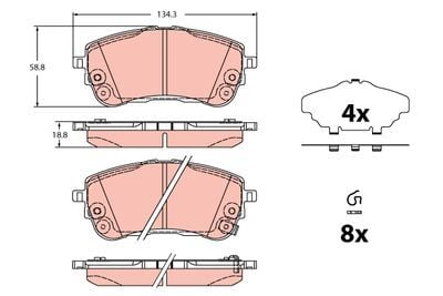 Toyota Corolla 1.6VVTi 2019-2021 TRW Ön Balata NETPAR26462