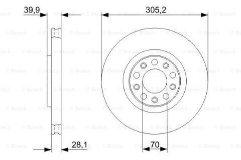 Alfa Romeo 159 1.9JTDM 2006-2008 Bosch Ön Disk 305mm 2 Adet