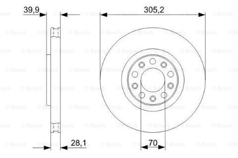 Alfa Romeo 159 1.9JTDM 2006-2008 Bosch Ön Disk 305mm NETPAR9291 2 Adet