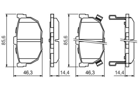Kia Cerato 1.6 2004-2009 Bosch Arka Balata NETPAR21553 (G4ED)